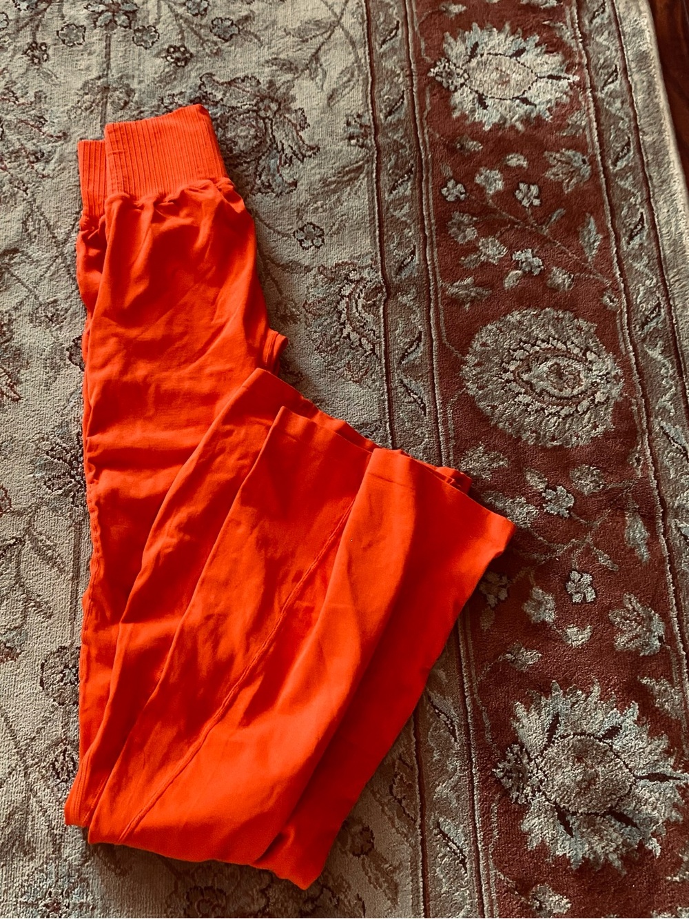 Philosophy Bright Orange Ribbed Lounge Top